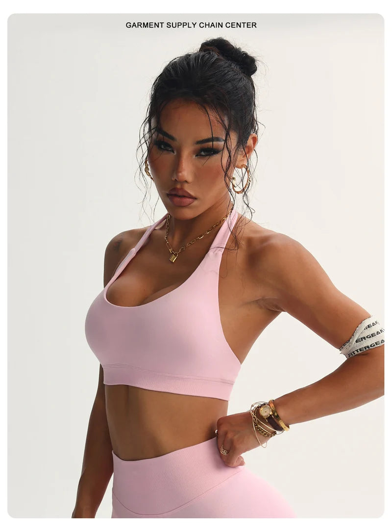 Women Sports Bra Halter Crop