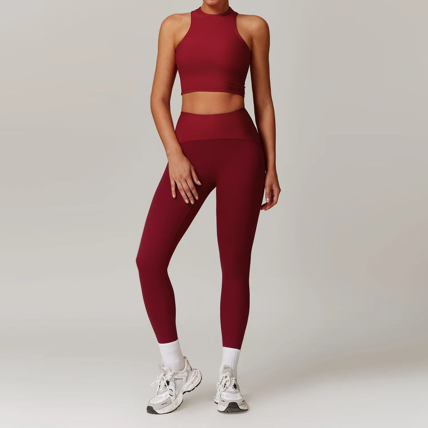 Women Yoga Set Jacket Bra Leggings