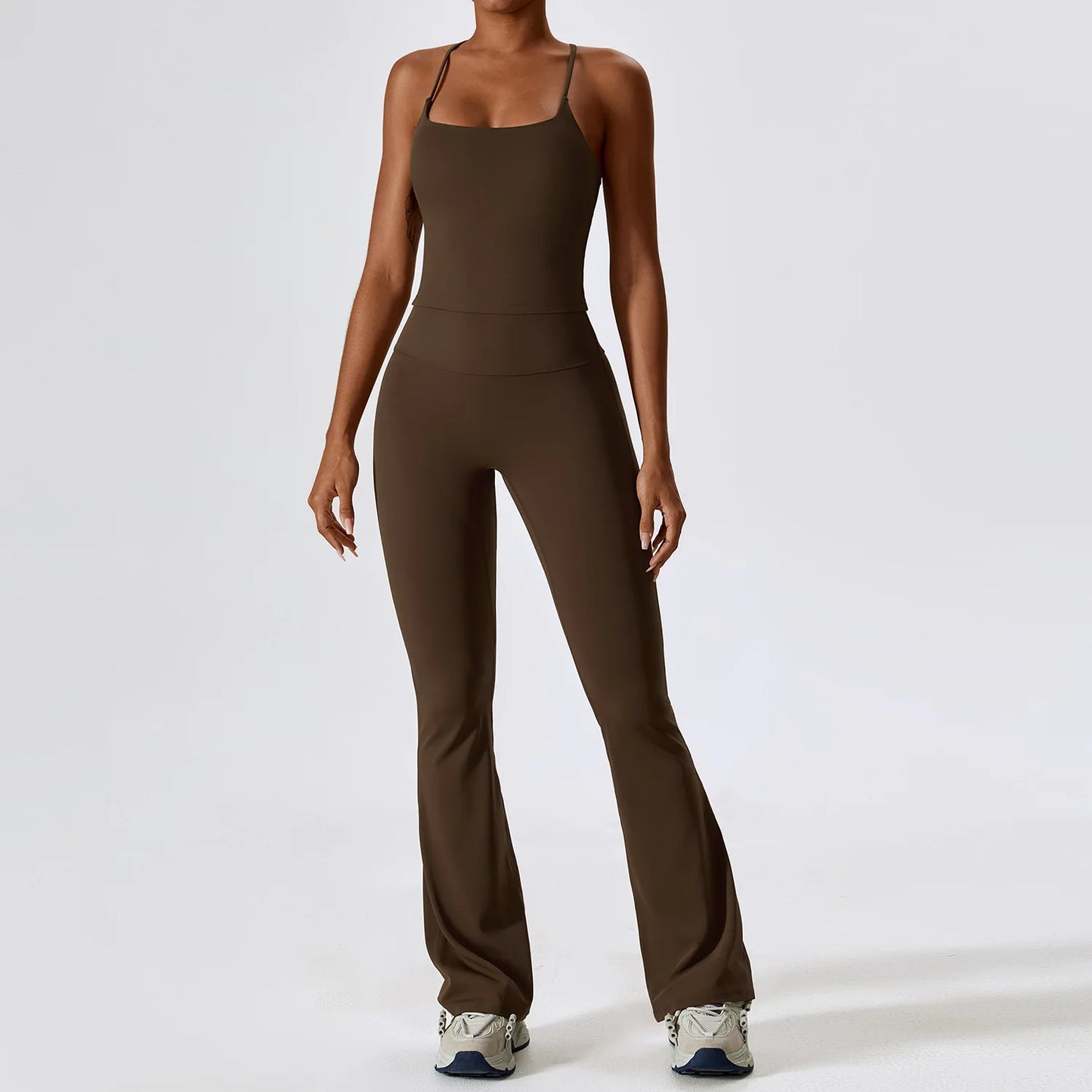 Women Tracksuit Yoga Set Crop Leggings