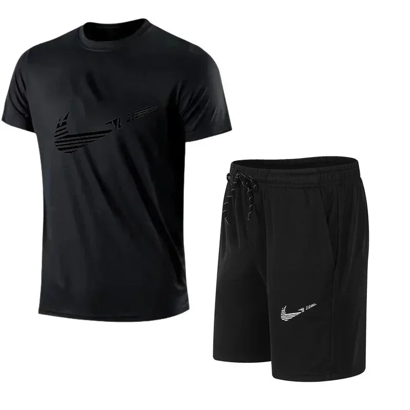 Men Tracksuit Shirt Shorts Summer