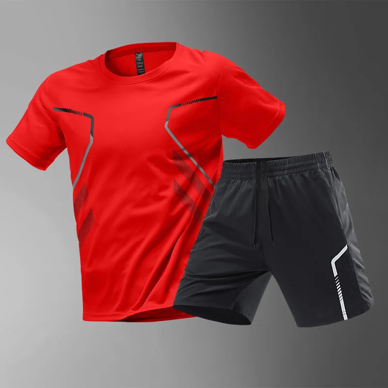 Men Sports Set Oversized Running