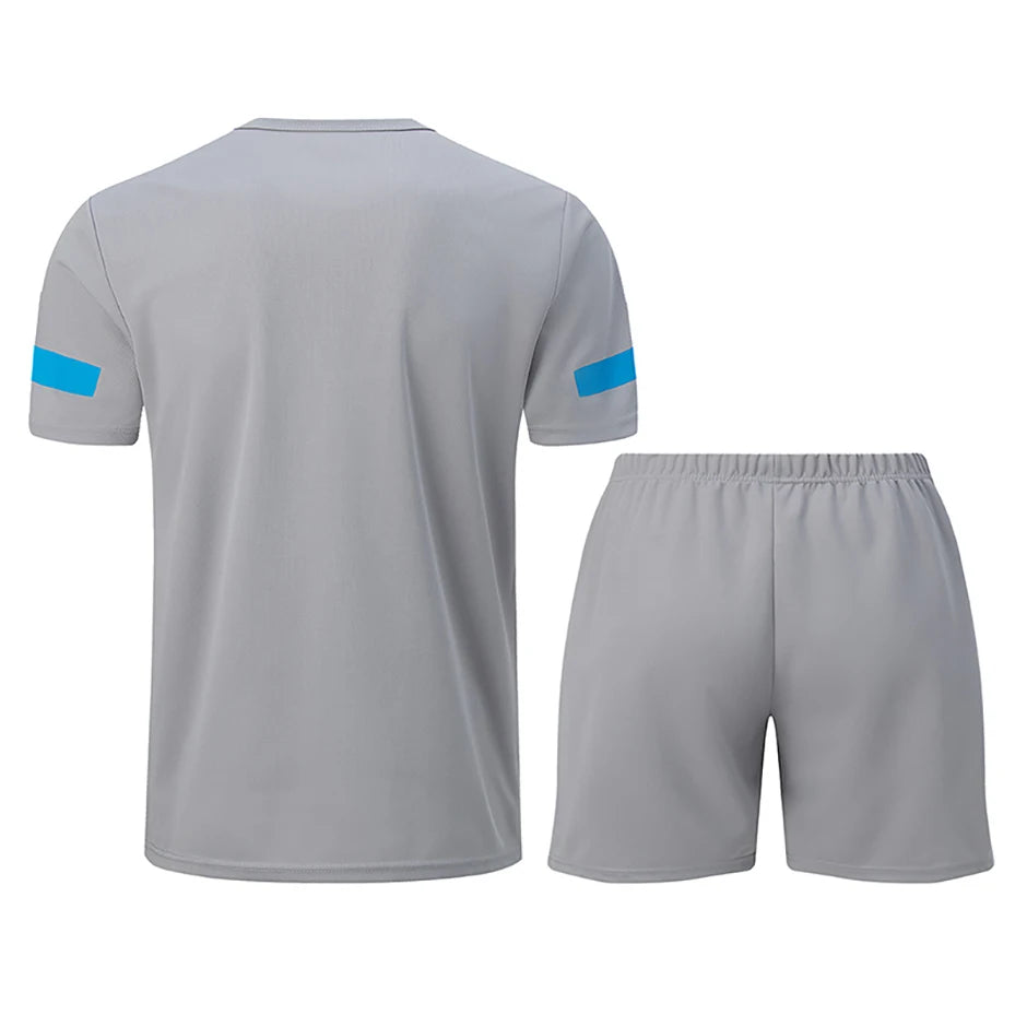 Men Sports Set Mesh Shirt Shorts