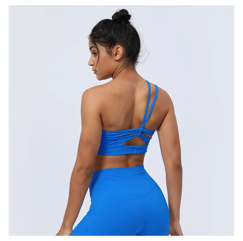 Women Sports Bra One Shoulder
