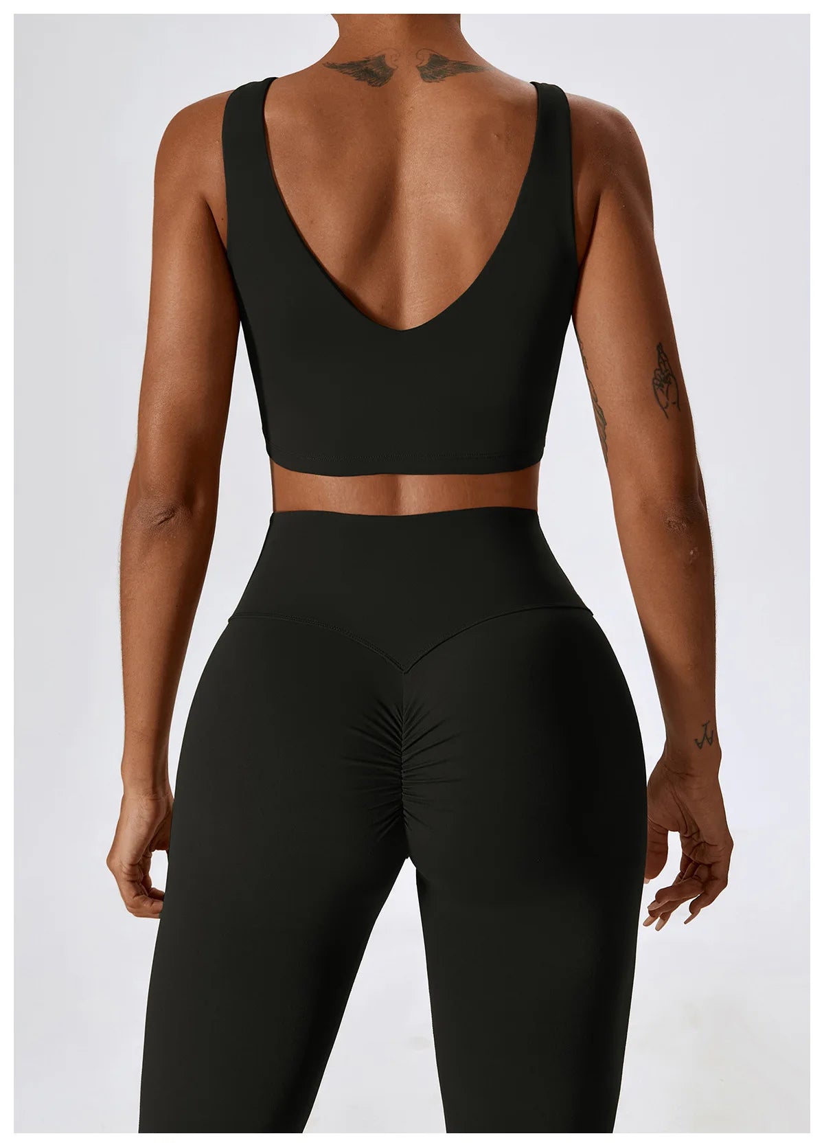 Women Tracksuit Yoga Set Crop Leggings