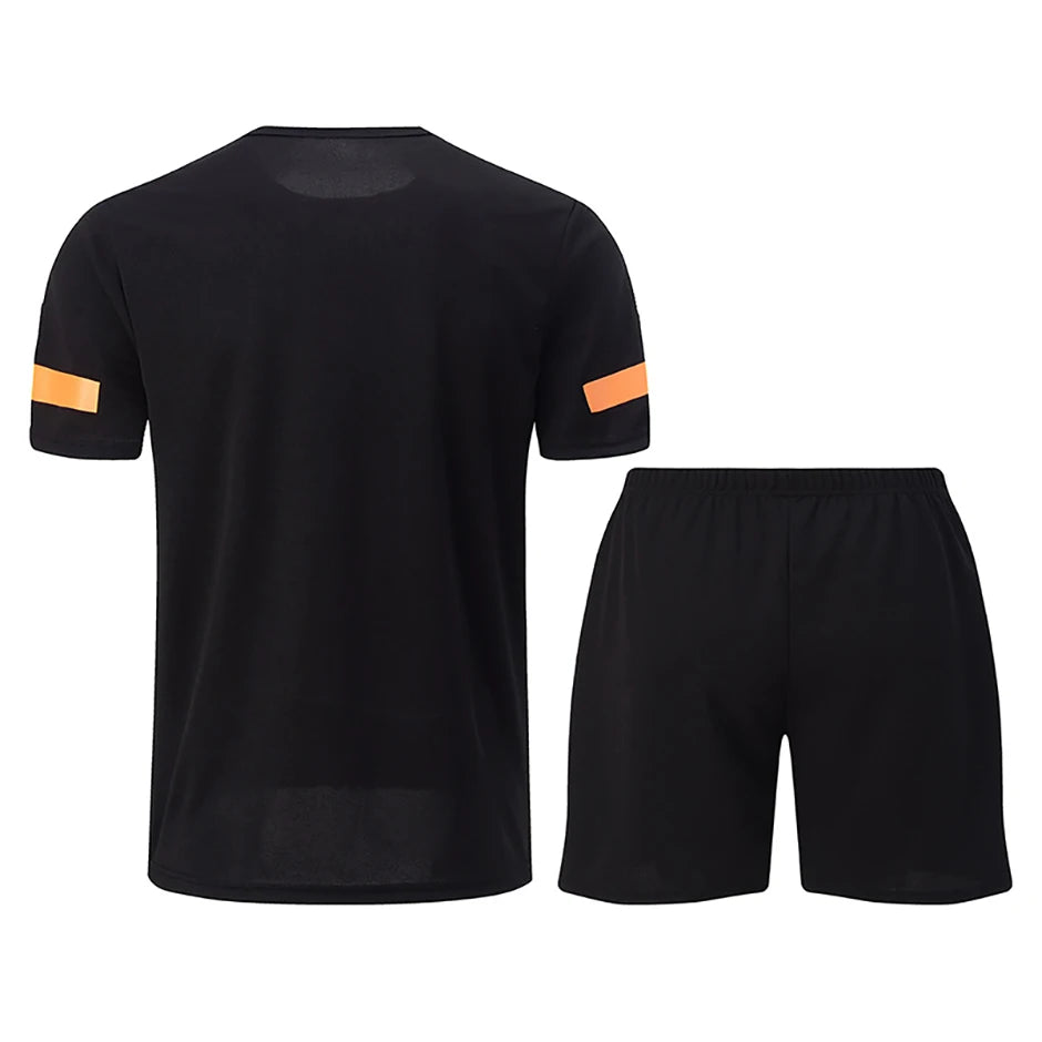 Men Sports Set Mesh Shirt Shorts