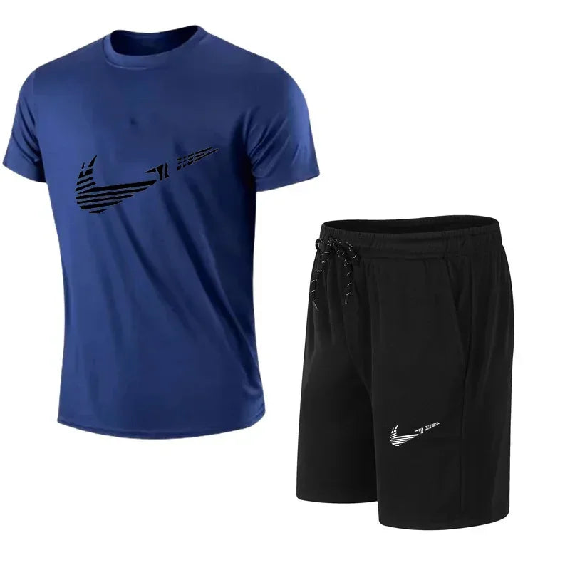 Men Tracksuit Shirt Shorts Summer