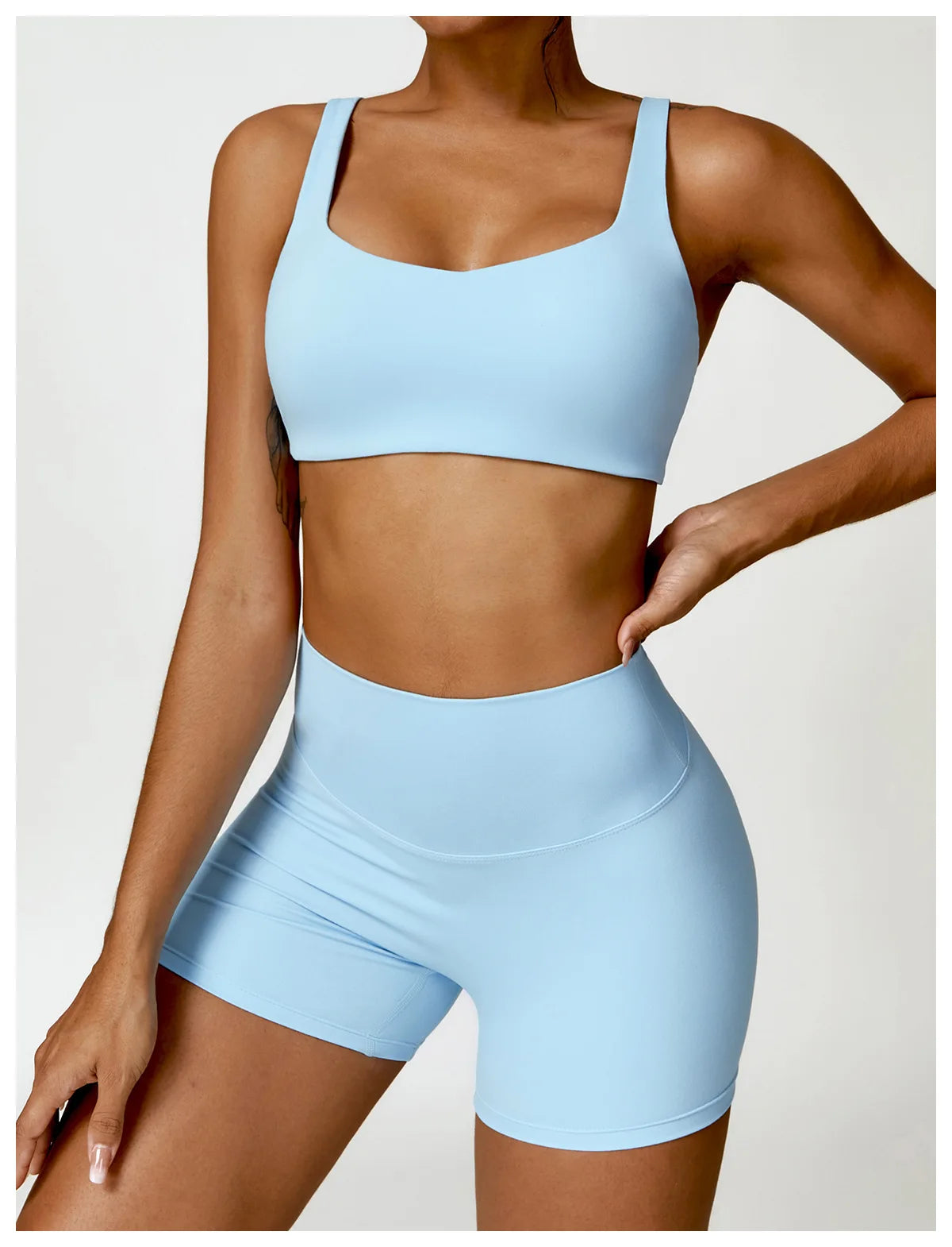 Women Yoga Set Long Sleeve Bra Leggings