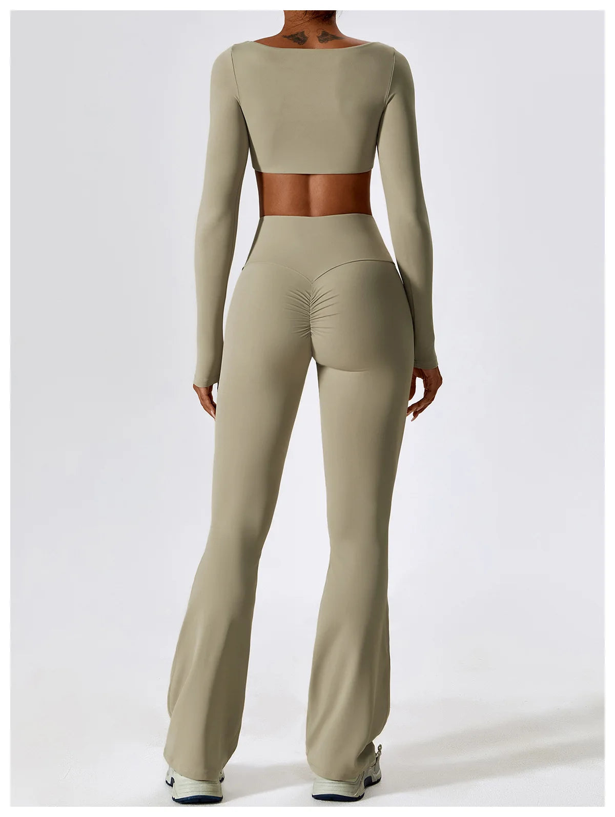 Women Tracksuit Yoga Set Crop Leggings