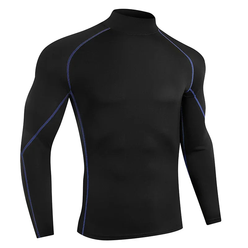 Men Running Compression Shirt Long Sleeve