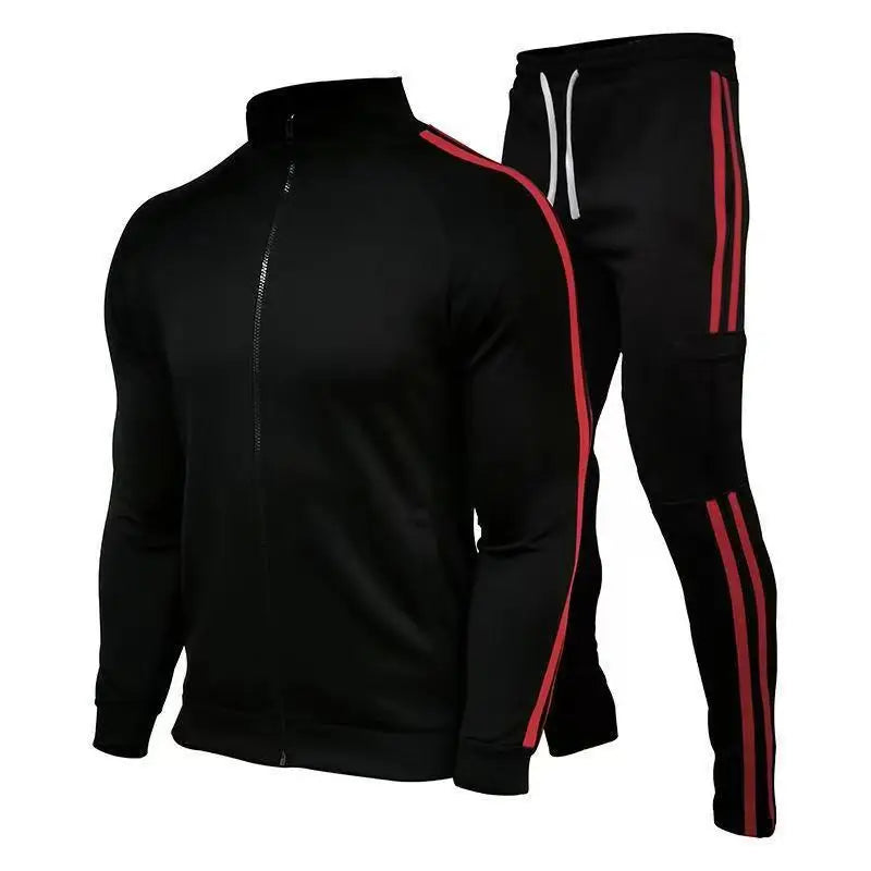 Men Workout Set Zipper Sweatshirt