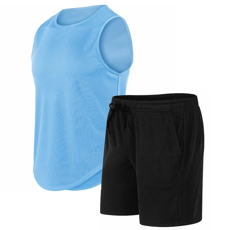 Men Sports Vest Shorts Set