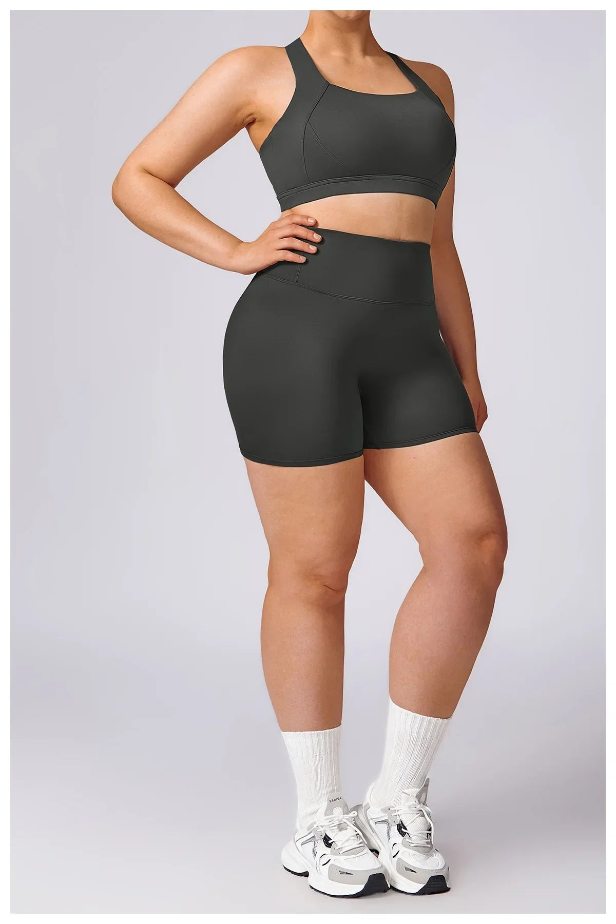 Women Yoga Set Plus Size Two Piece