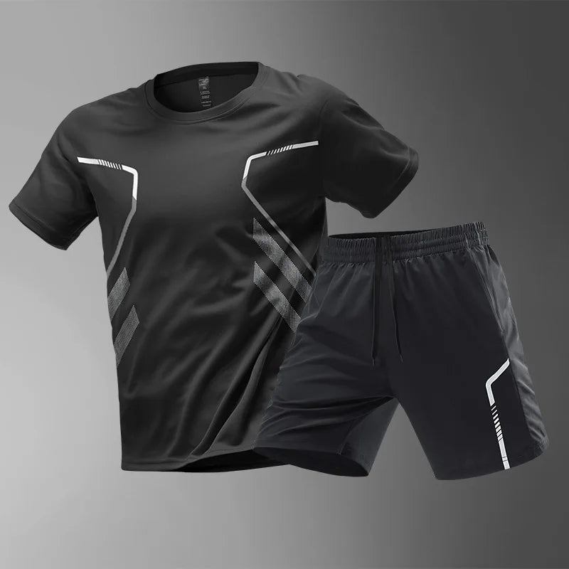 Men Sports Set Oversized Running