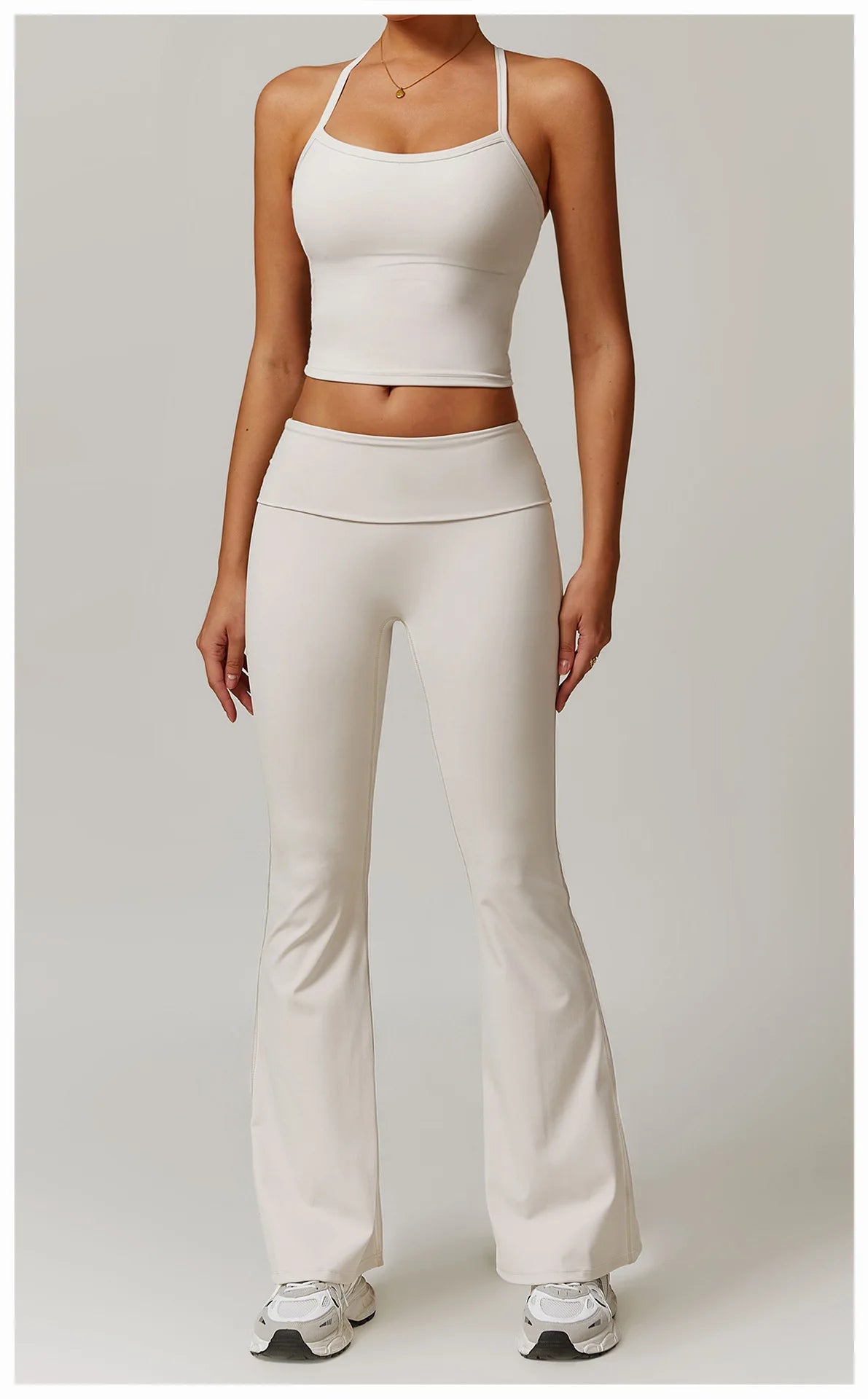Women Yoga Set Crop Leggings