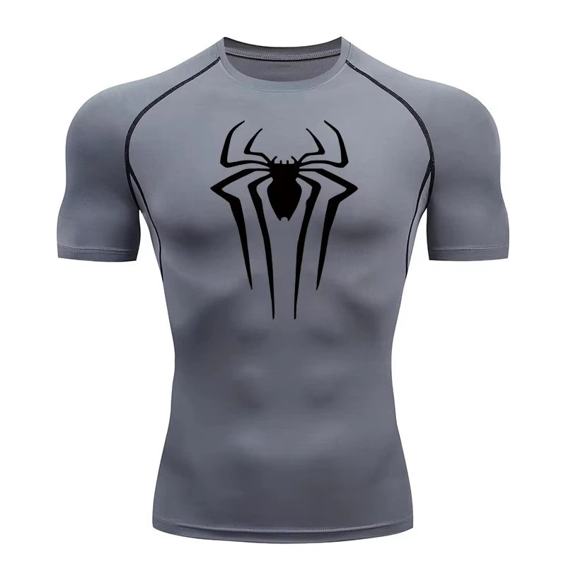 Men Rash Guard Shirt Short Sleeve
