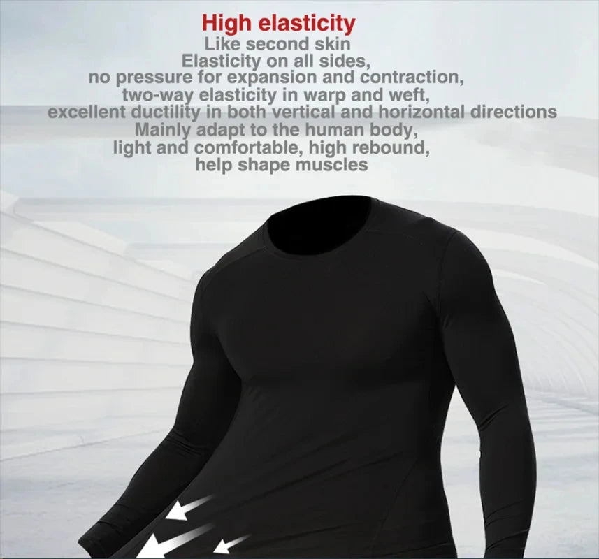 Men Compression Shirt Long Sleeve