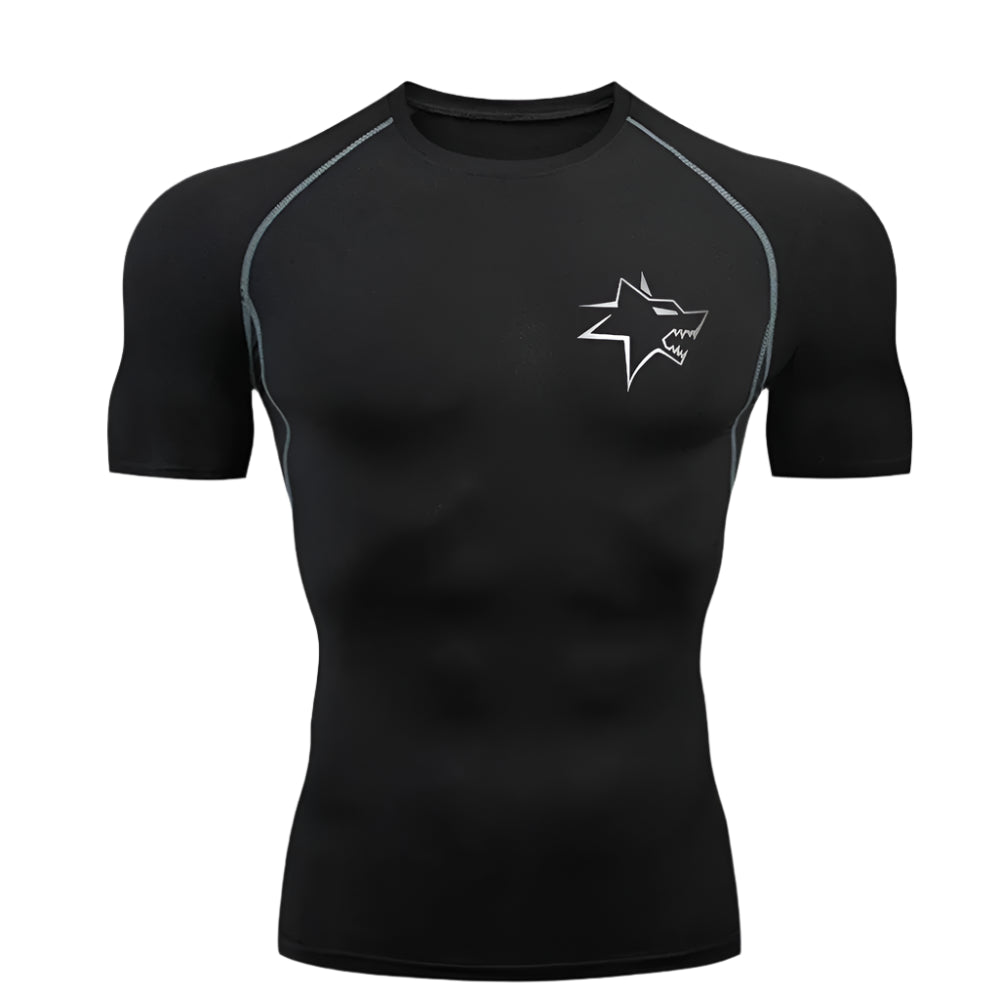 Men Training Shirt Compression Tights Set