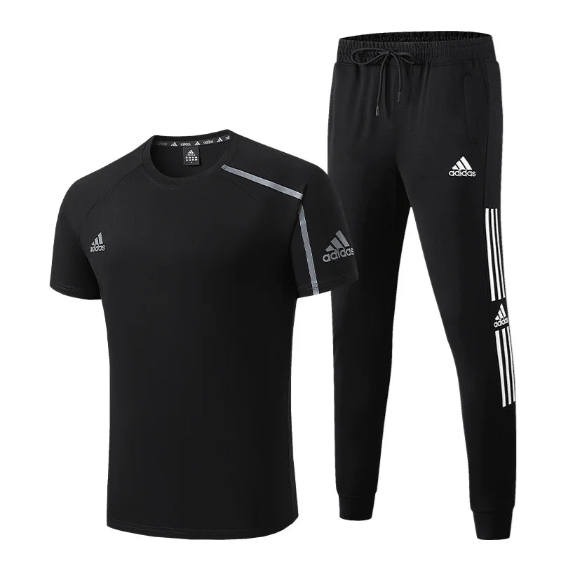 Men Gym Set Short Sleeve