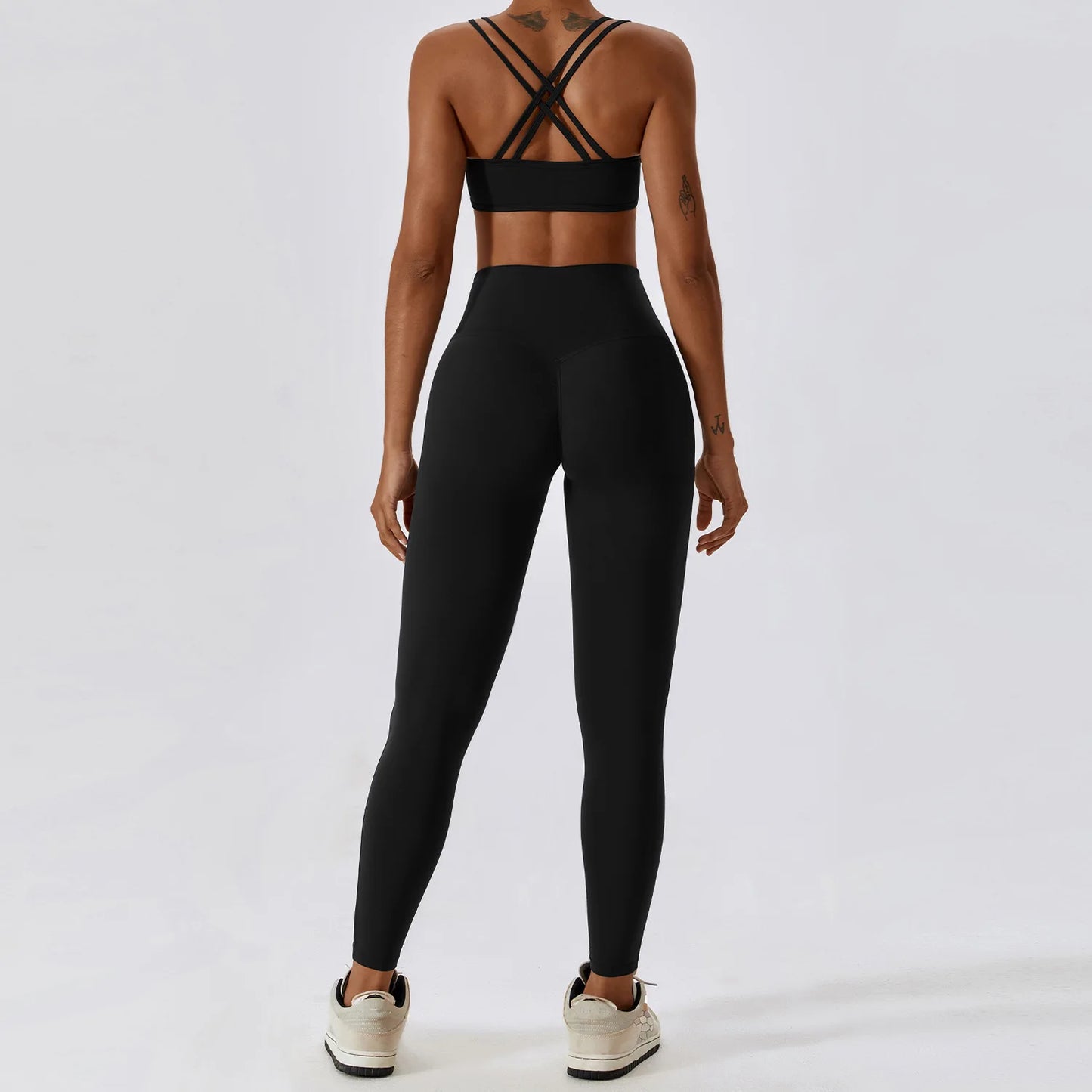 Women Yoga Set Nude Bra Leggings
