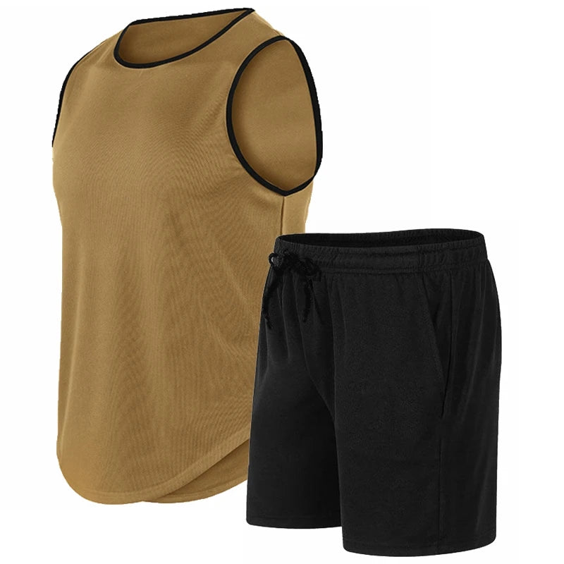 Men Sports Vest Shorts Set