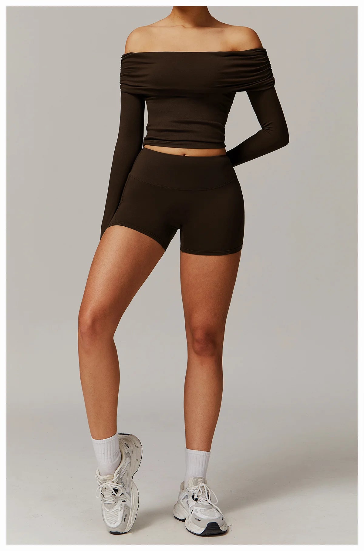 Women Yoga Set Long Sleeve Bell Pants