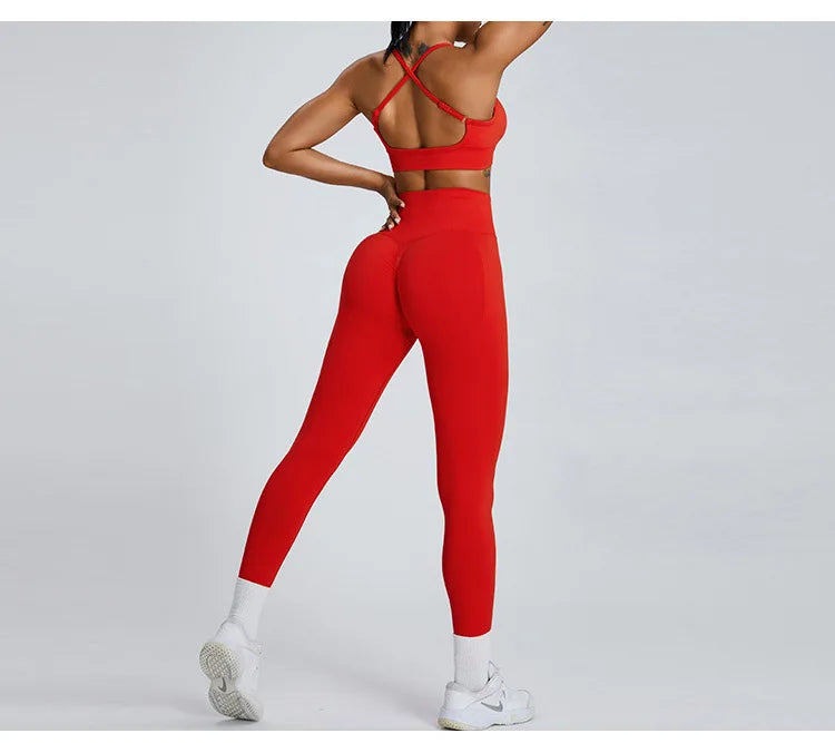 Women Fitness Suit Sports Bra Leggings