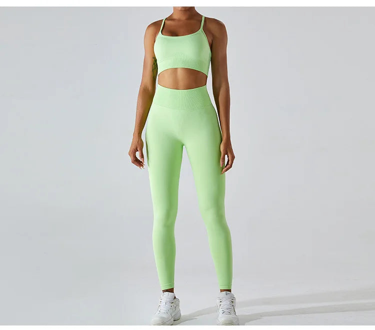 Women Fitness Suit Sports Bra Leggings