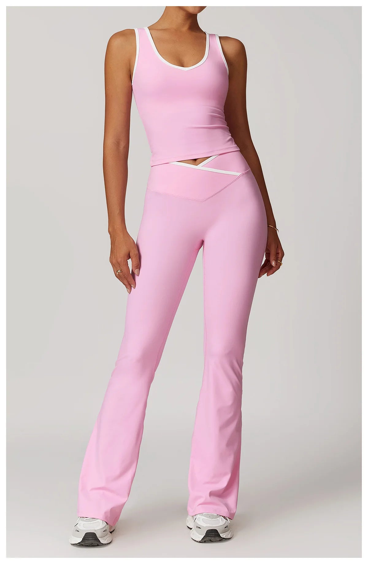Women Yoga Set Tracksuit Vest Leggings