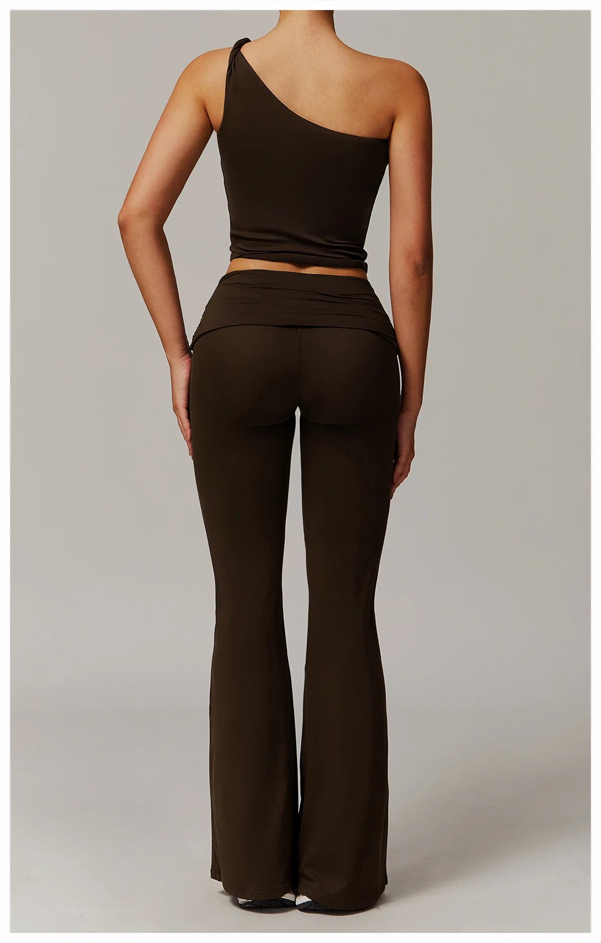 Women Yoga Set Long Sleeve Bell Pants