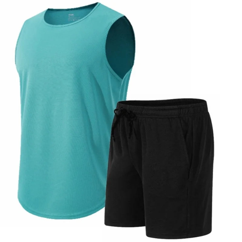 Men Sports Vest Shorts Set