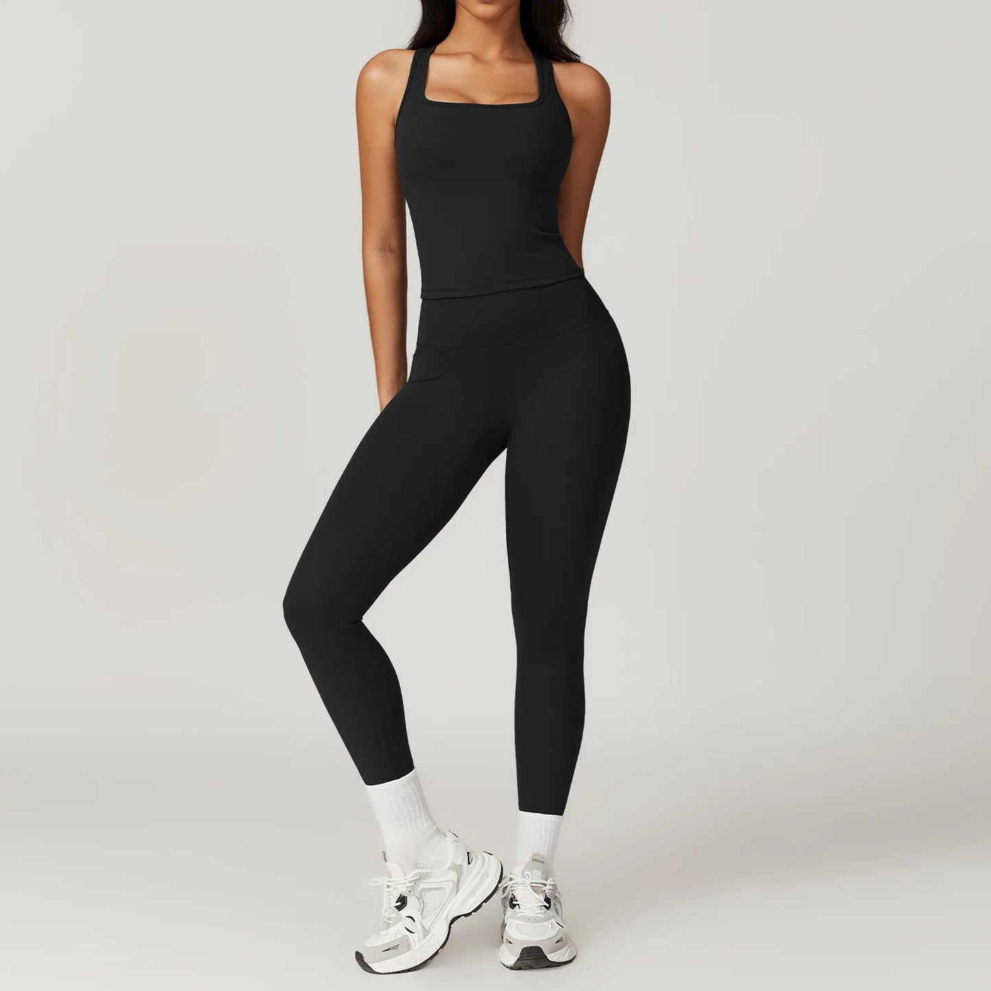 Women Yoga Set Leggings Skirt