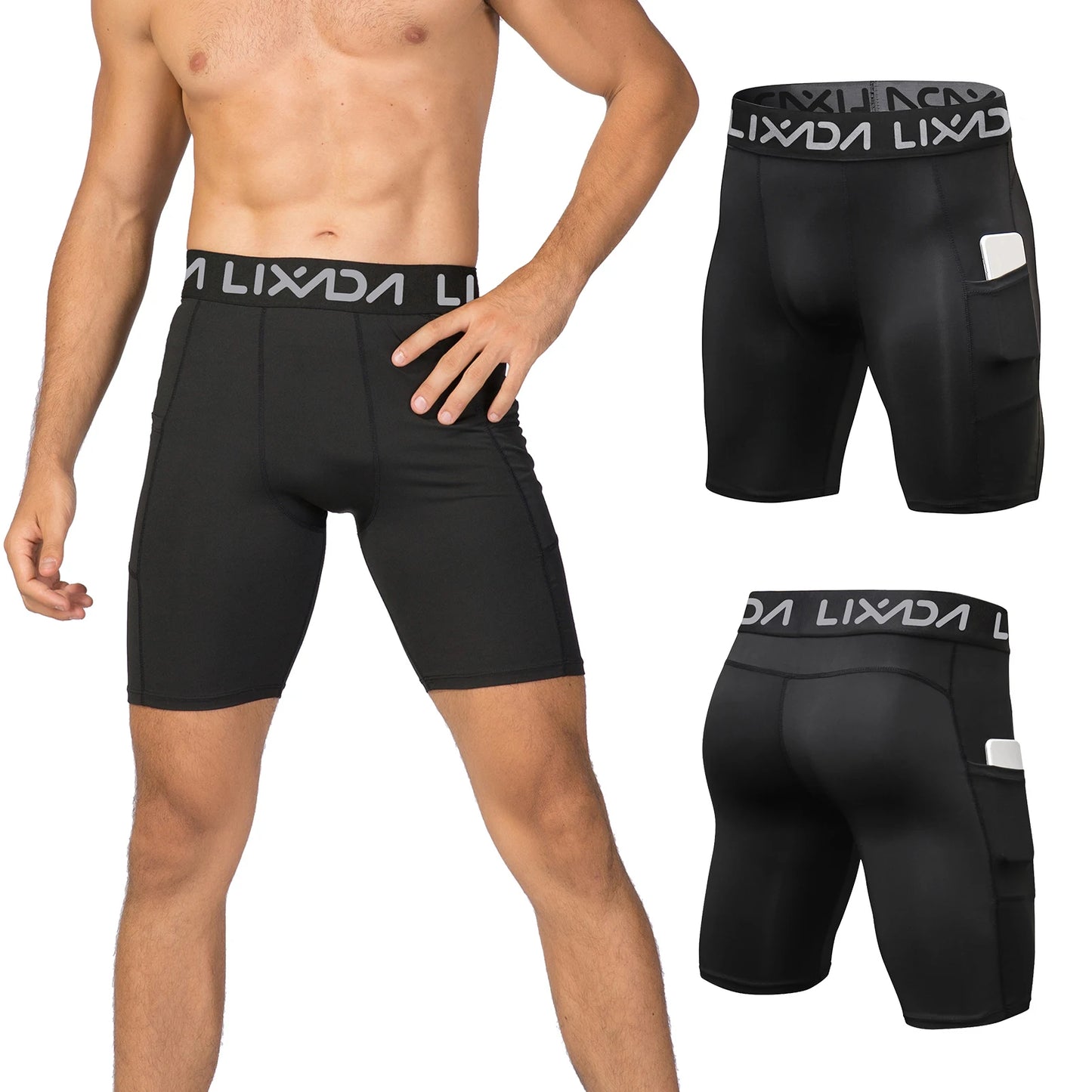 Men Sports Shorts Workout 3 Pack