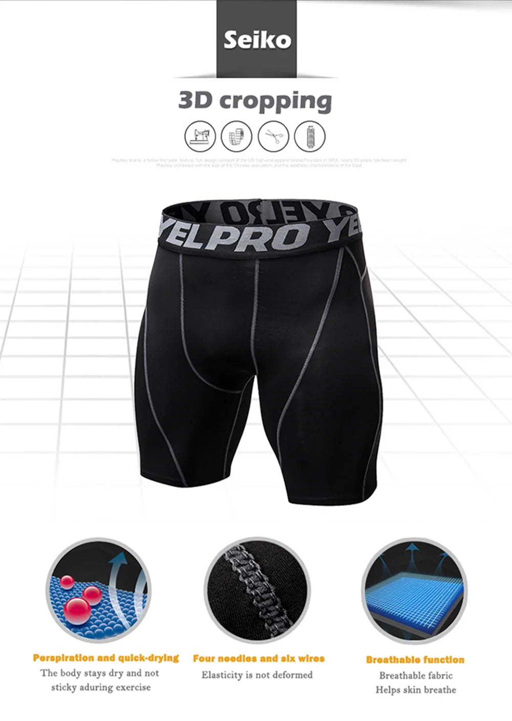 Men Compression Shorts Training Gym