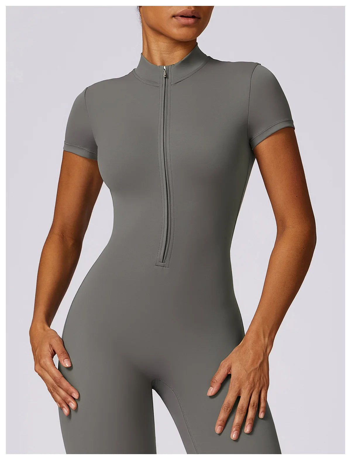 Women Jumpsuit Zipper Yoga Suit
