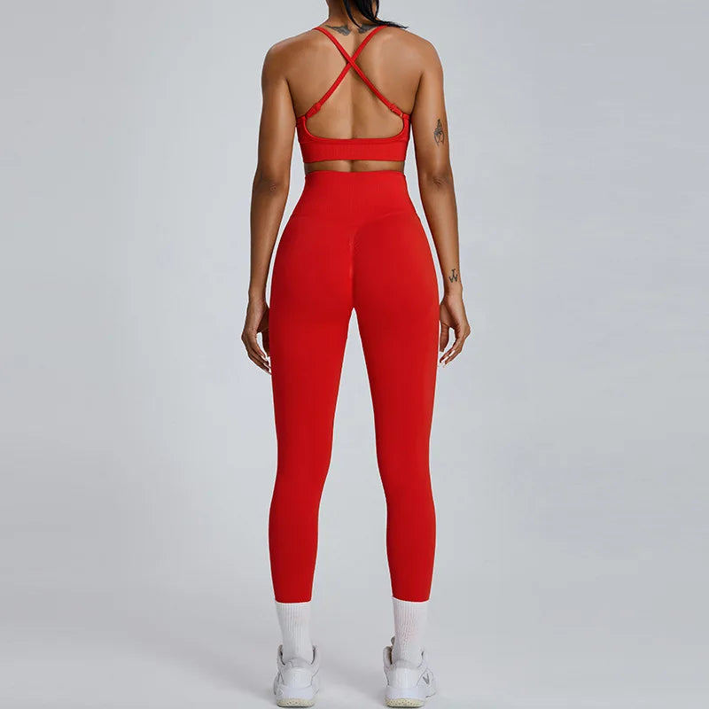 Women Fitness Suit Sports Bra Leggings