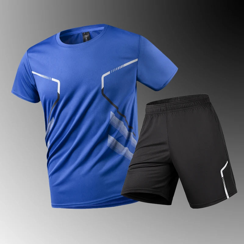 Men Sports Set Oversized Running