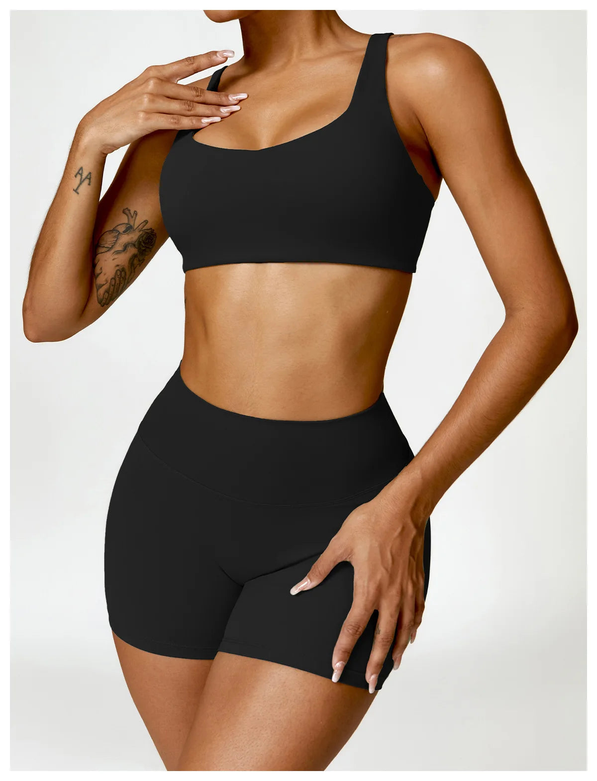 Women Yoga Set Long Sleeve Bra Leggings