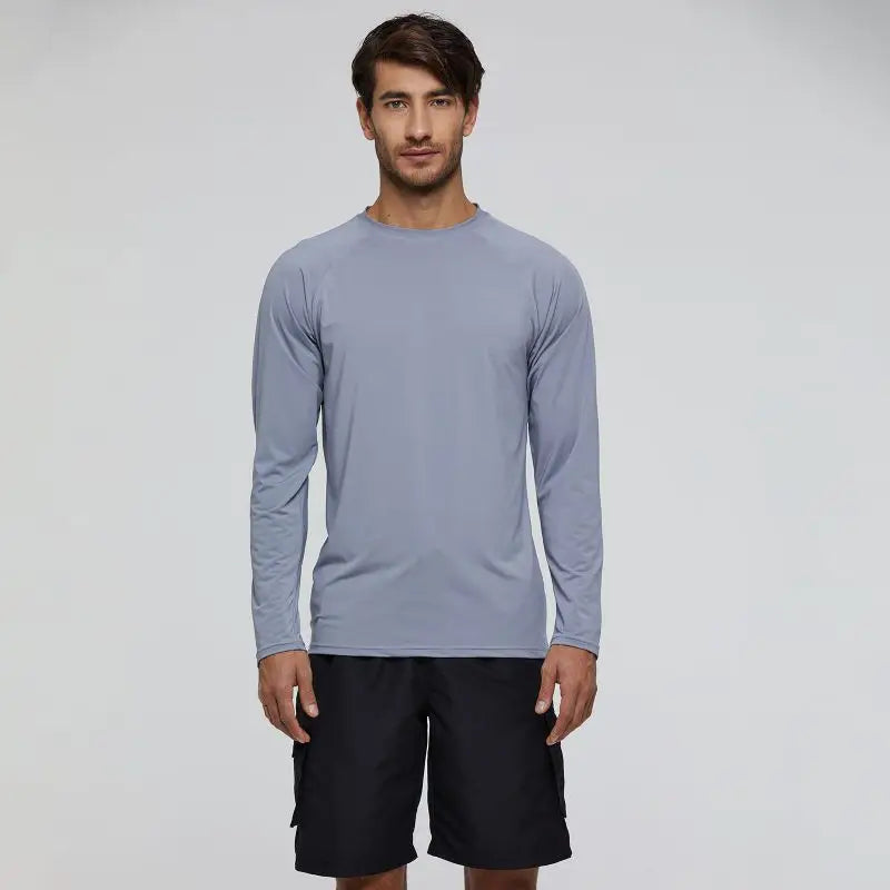 Men Rash Guard Shirt Long Sleeve