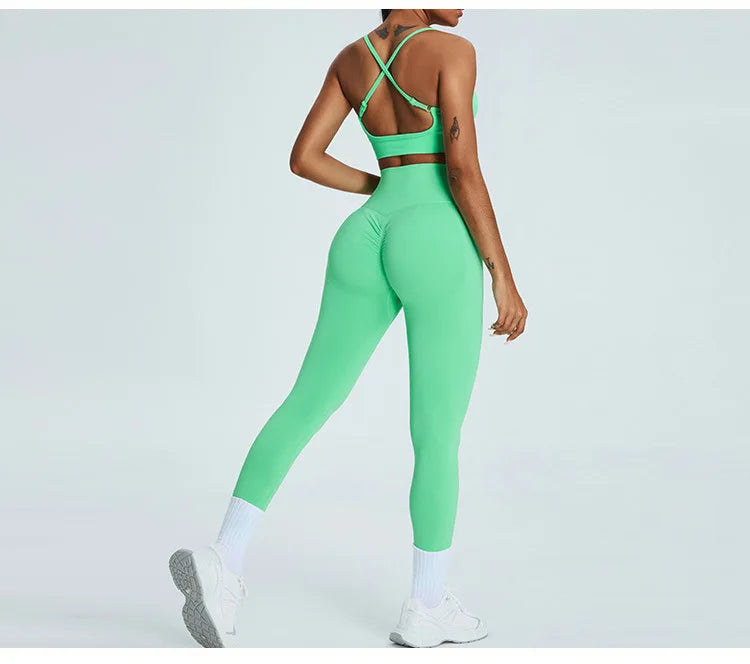 Women Fitness Suit Sports Bra Leggings