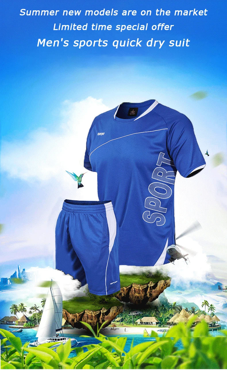 Men Tracksuit Two Piece Set