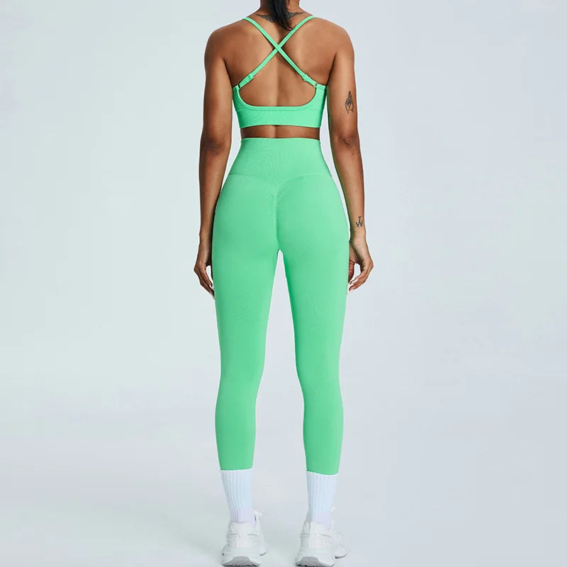 Women Fitness Suit Sports Bra Leggings
