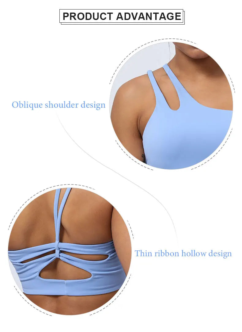 Women Sports Bra One Shoulder