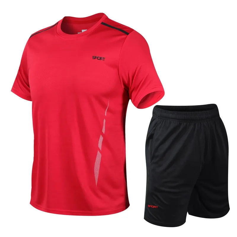 Men Running Set Shirt Shorts