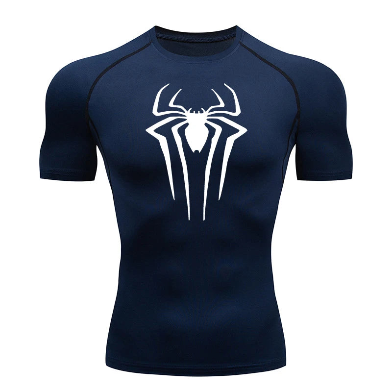 Men Rash Guard Shirt Short Sleeve