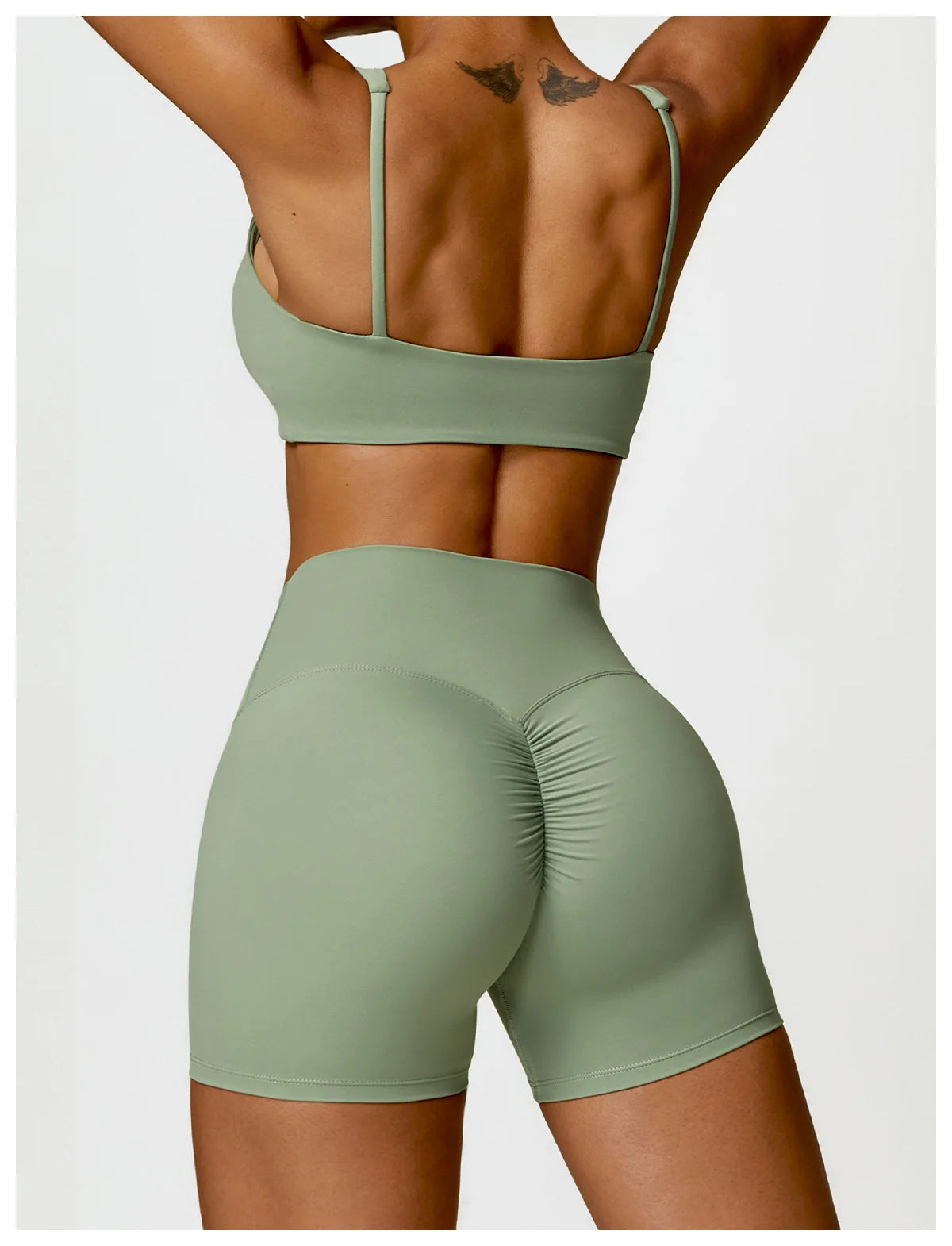 Women Yoga Set Long Sleeve Bra Leggings