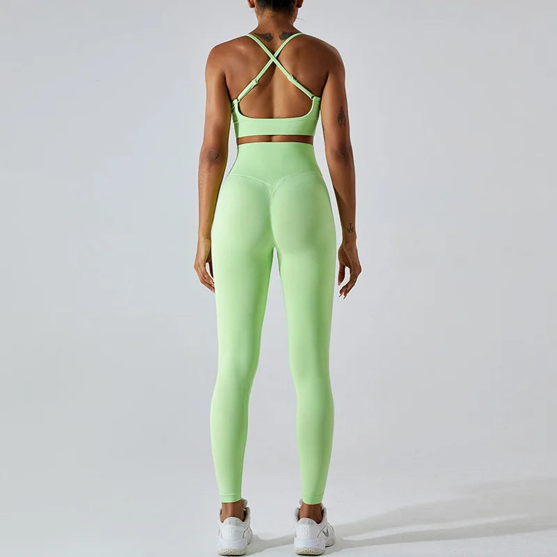 Women Fitness Suit Sports Bra Leggings