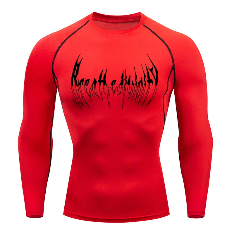 Men Compression Shirt Black Long Sleeve