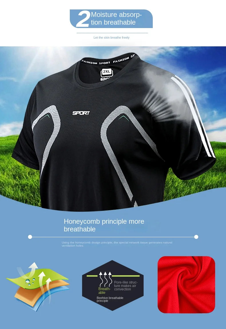 Men Sports Set Oversized Running