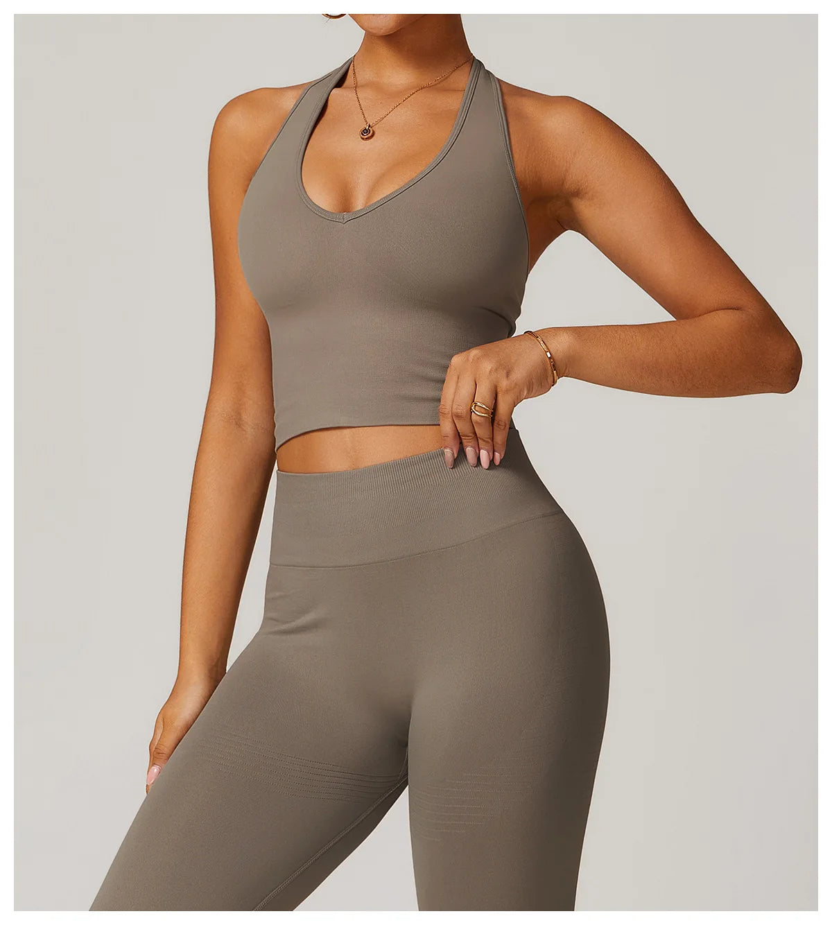 Women Sports Bra Hanging Neck Push Up