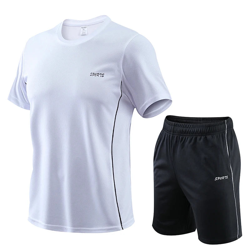 Men Sports Set Shirt Shorts